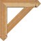 Ekena Millwork Traditional Arts and Crafts Rough Sawn Bracket w/ Offset Brace, Western Red Cedar, 6"W x 24"D x 24"H BKT0604X24X24TRA03RWR - alternate 2